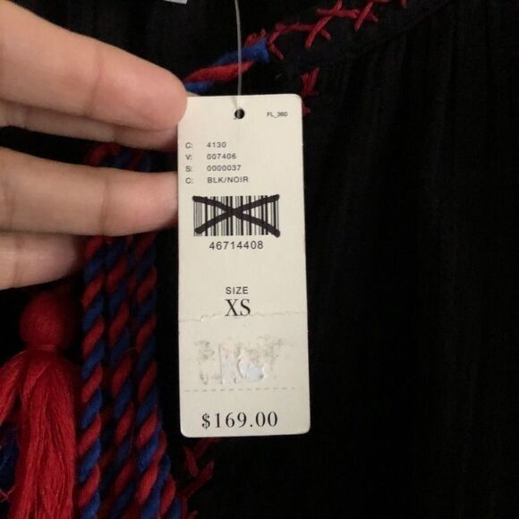 Anthropologie Velvet by Graham & Spencer Black Loane Tunic Dress XS NWT - Picture 9 of 11